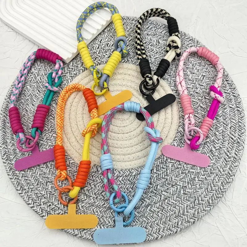 

1 шт. универсальный тканый веревочный ремешок для телефона-креативный мультяшный браслет с великолепным цветом, подвеска для аксессуаров «сделай сам»