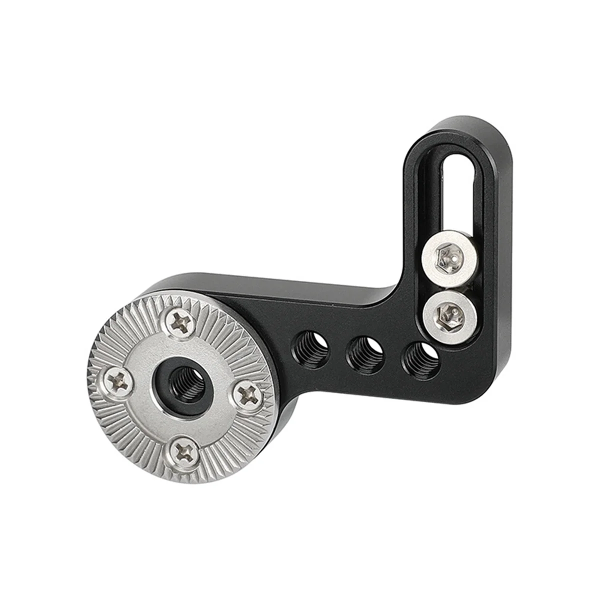 HDRIG L Type ARRI Rosette Extension Mount M6 Thread Hole Connector with 1/4In-20 Mounting Groove/Points for Camera