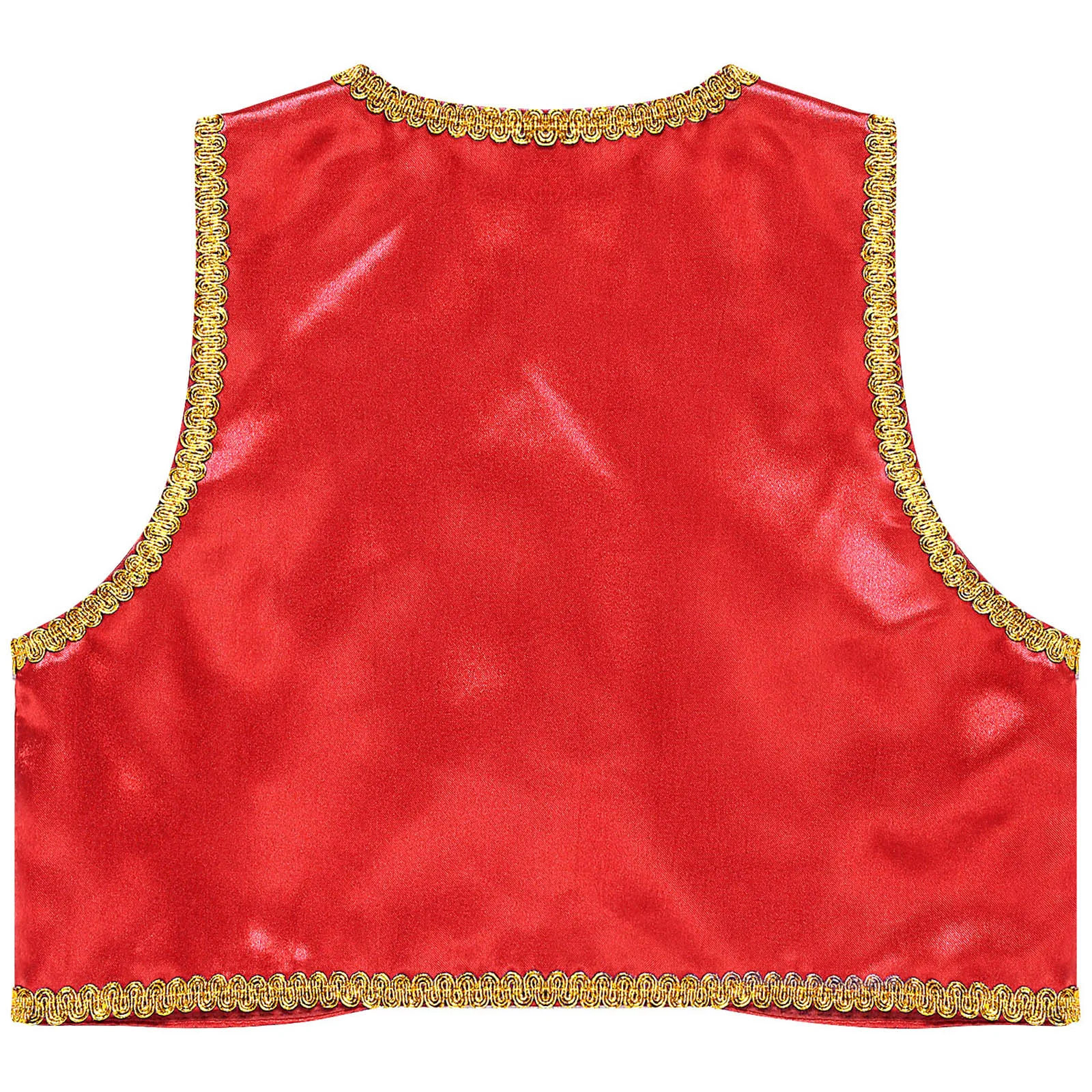 Kids Boys Arabian Prince Vest Tops Cosplay Waistcoat Party Festival Roleplay Stage Performance Indian Costume Fairytale Outfits