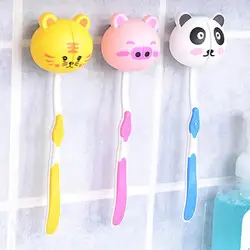 Suction Cup Toothbrush Holder Bathroom Accessories Set Tool Wall Suction Holder Animal Cute Cartoon Animals