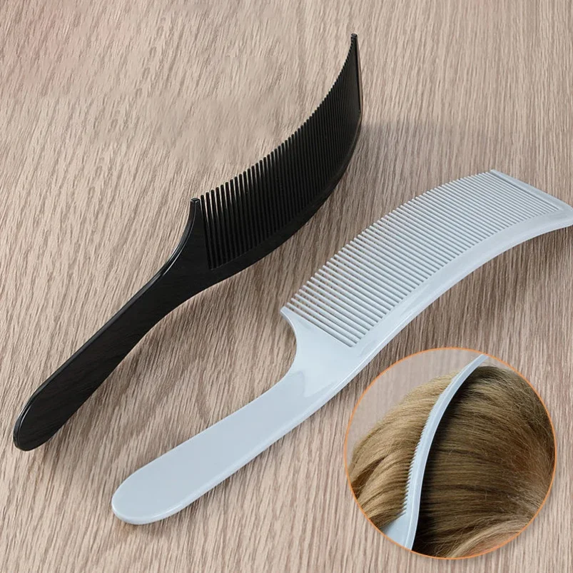 Professional Fade Comb Curved Shaver Hair Cipper Cutting Comb Anti-Static Barber Flat Top Comb Salon Hairdressing Haircut Brush