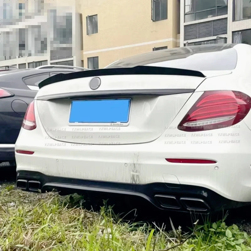 For Mercedes Benz E-Class W213 AMG Style E260 E300 E63S Sedan AMG Style ABS Plastic Rear Trunk Lip Spoiler Body Kit Accessories