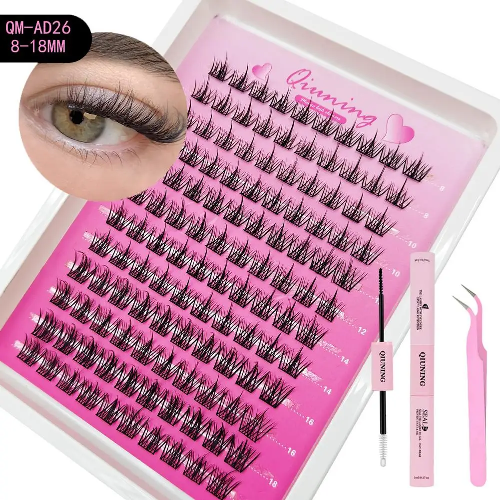 Manga Lash Clusters Wispy Cluster Wimpernverlängerungen Flauschige Anime-Wimpern Wiederverwendbare Einzelwimpernverlängerung D-Curl 8-18mm