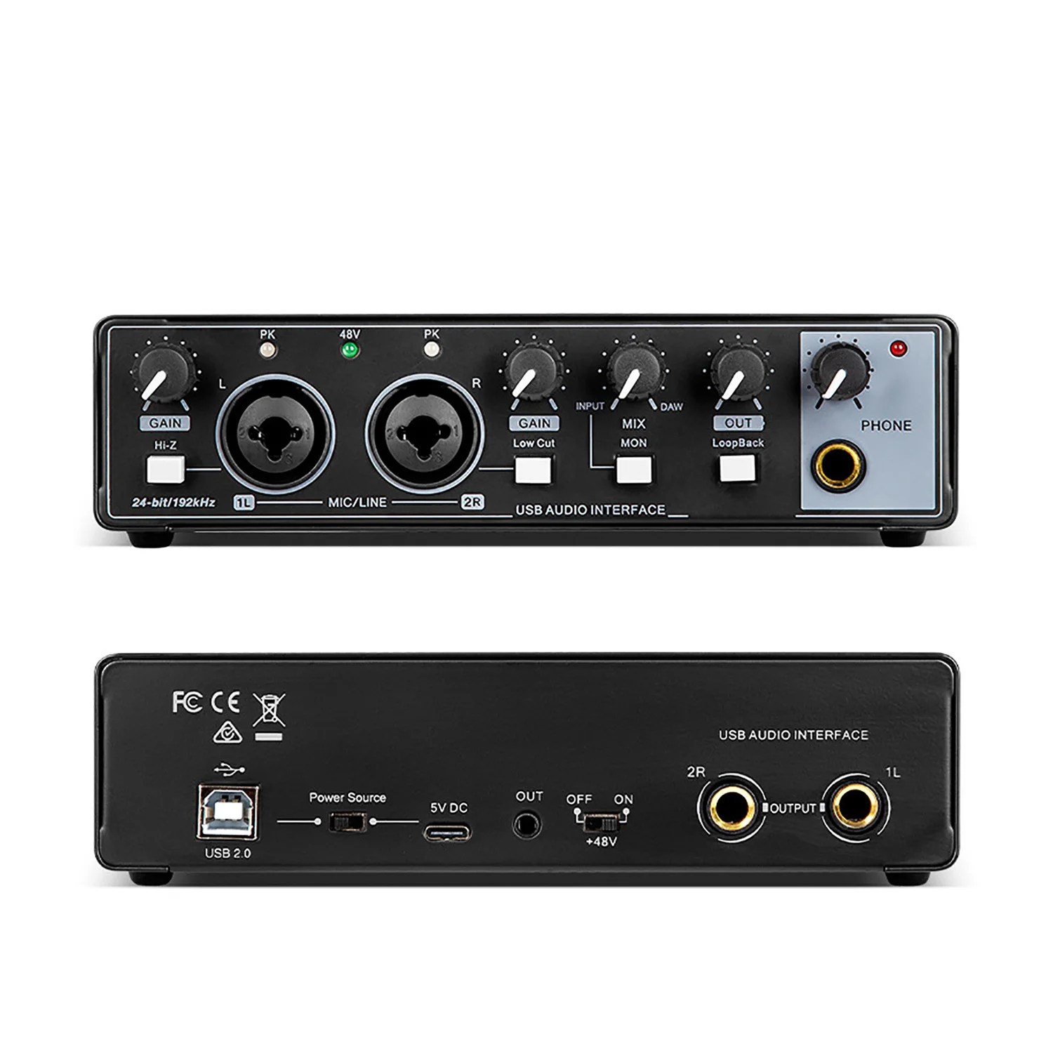 

Best Professional USB Audio Interface Type C for Studio Recording Wireless Communication Free Computer Drivers USB Microphone
