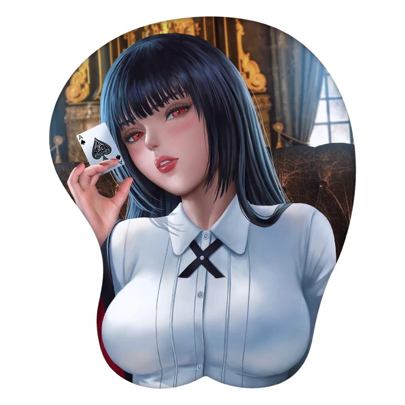 Jabami Yumeko Kakegurui - Compulsive Gambler Anime 3D Mouse Pad Wrist Rest Silicone Sexy Creative Gaming Mousepad Mat