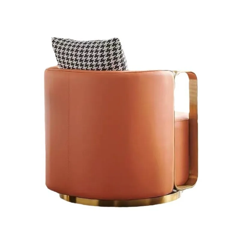 

Nordic Italian light luxury rotating bedroom single lazy sofa chair balcony leisure small apartment living room dressing chair