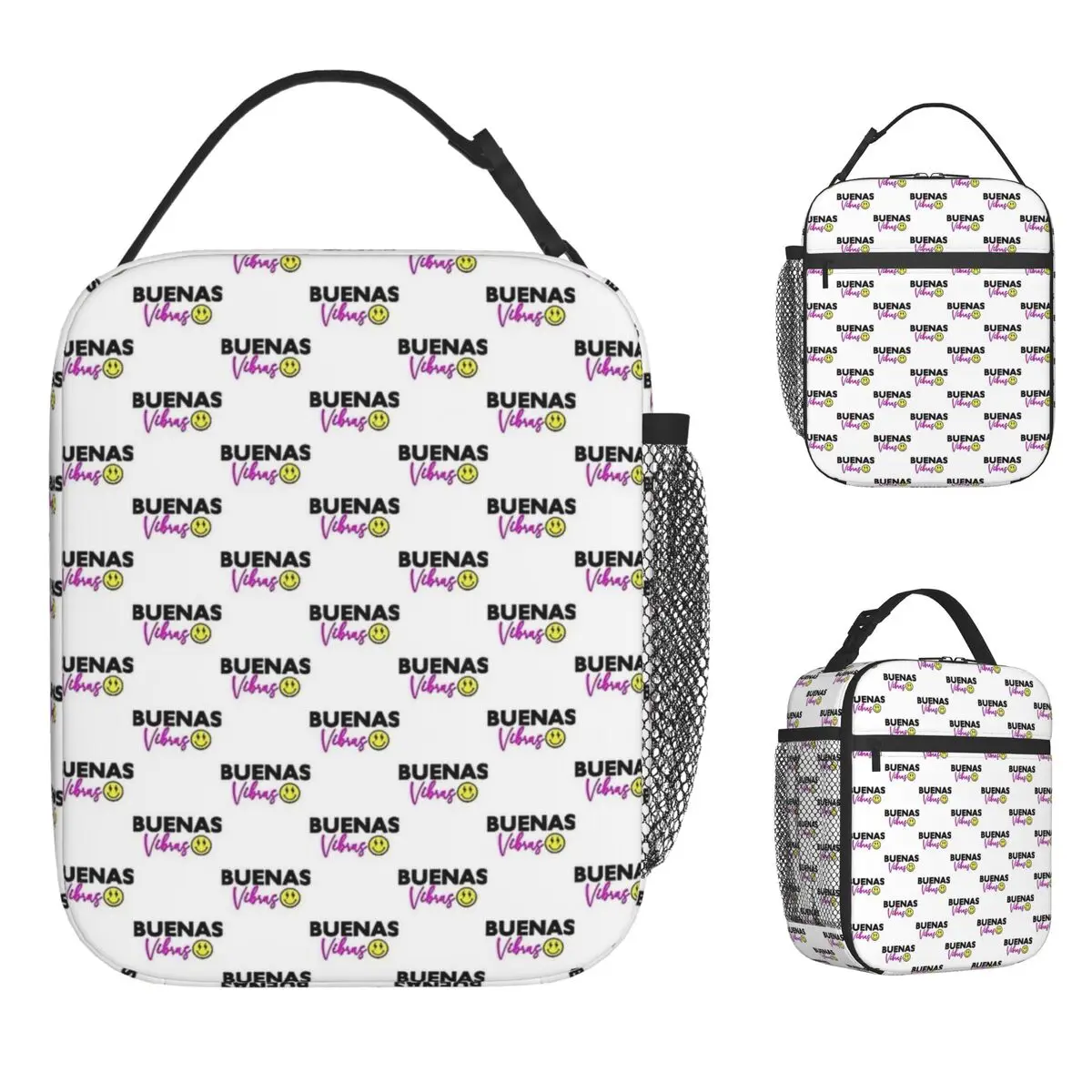 

Buenas Vibras Ossis Lunch Bag Outdoor Picnic Lunch Box For Girls Graphic Thermal Tote Handbags Waterproof Portable Cooler Bag