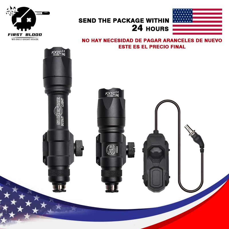 Surefire SF Tactical M300/M600 Flashlight with AXON Switch 20mm Picatinny Rail - Powerful Hunting & Airsoft Strong Light