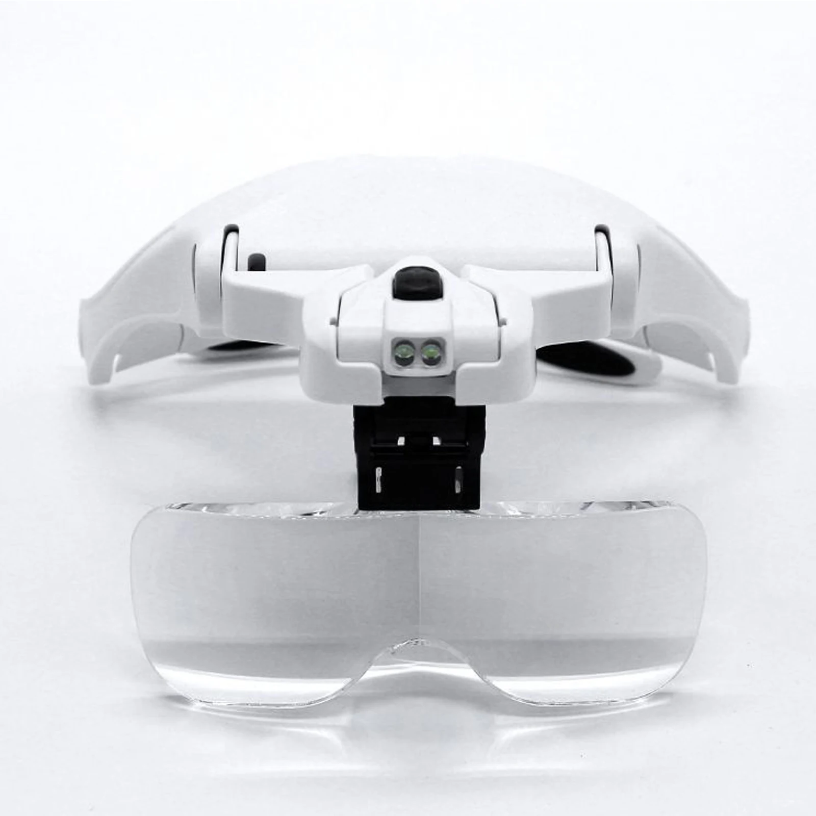 

Head Mount Magnifier with LED Lights Magnifying Headband Glasses 5 Replaceable Lenses for Reading Close Work Jewelry Loupe Watch
