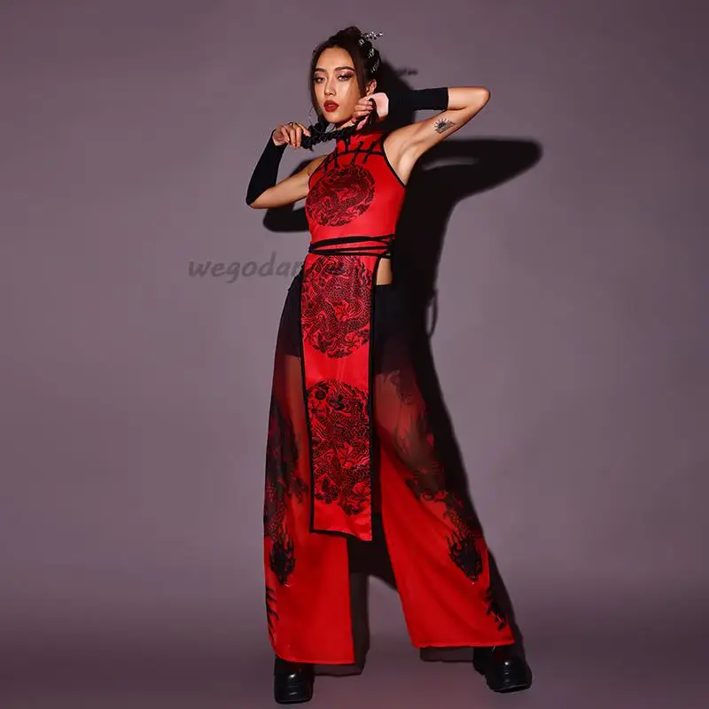 Jazz Dance Costumes Sexy Bar Ds Women Chinese Style Nightclub Dancer Performance Clothing