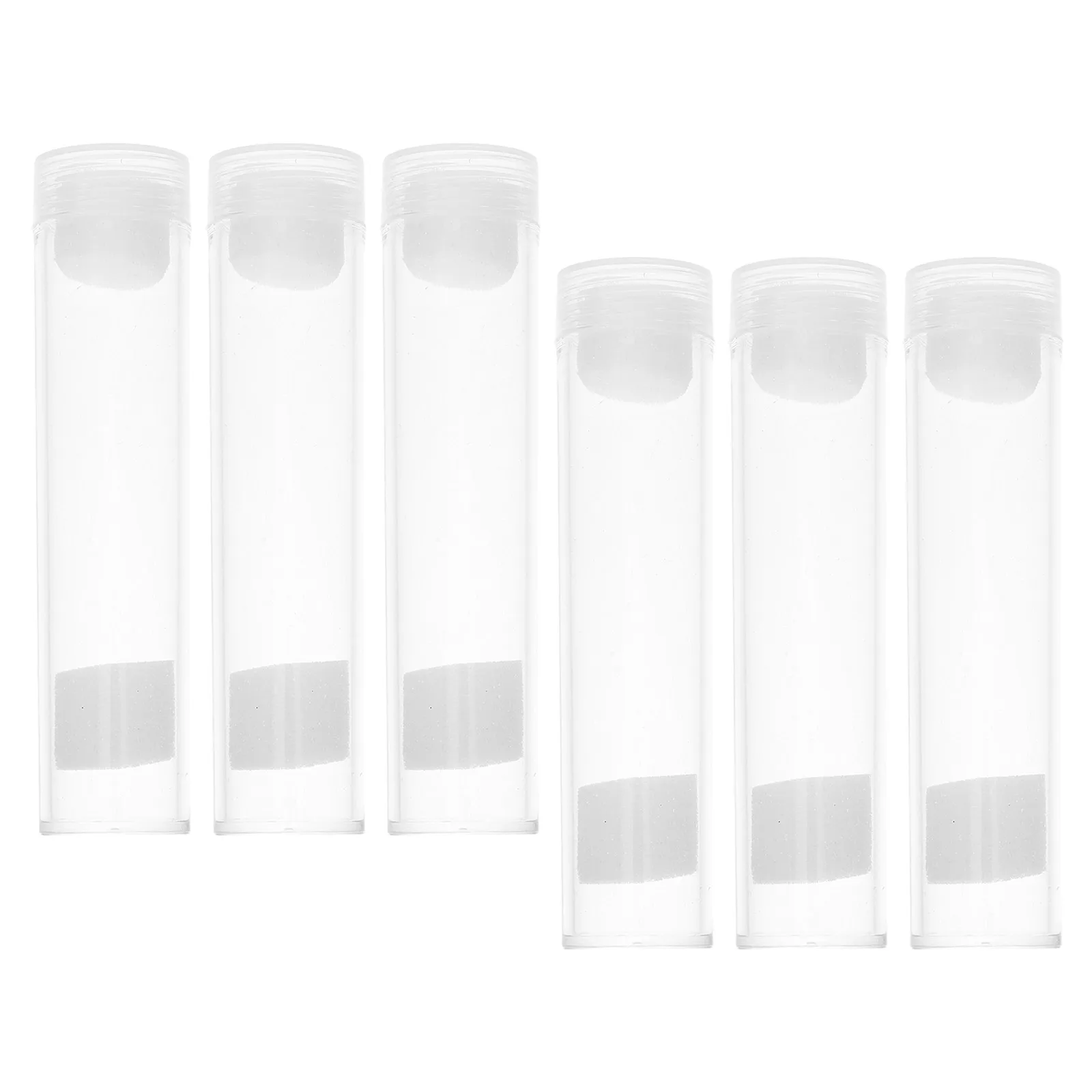 

6pcs Coin Storage Tube Transparent Plastic Capsules Standard Diameter Holder Container Efficient Roll Organizer for Banks