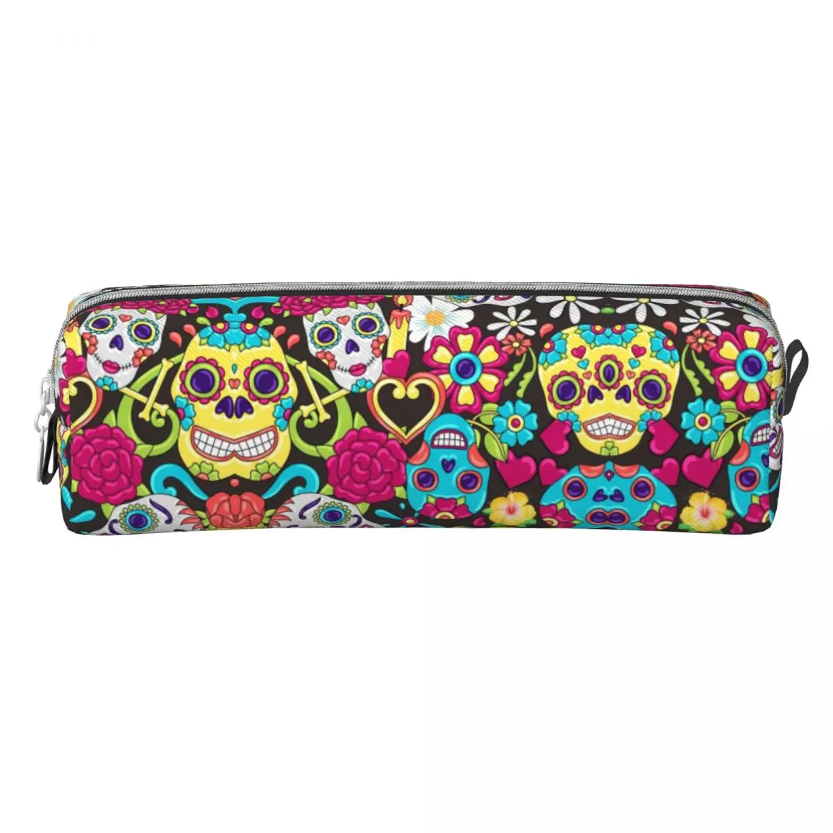 Fashion Pencil Case Smile Sugar Skulls Skeleton Pencil Pouch Colorful Back To School Pencil Cases Girls Boys School Supplie