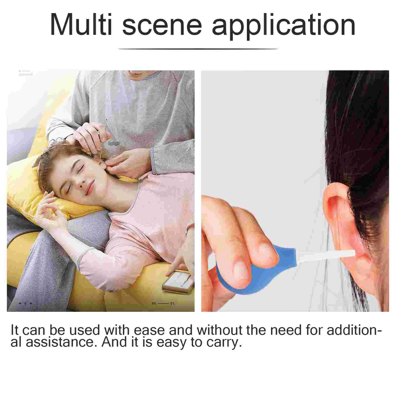 Air Ear Wax Bulb Syringe Silicone Ear Washing Squeeze Bulb Nose Mucus Sucker Ear Cleaning Tool Black Ear Wax Removal