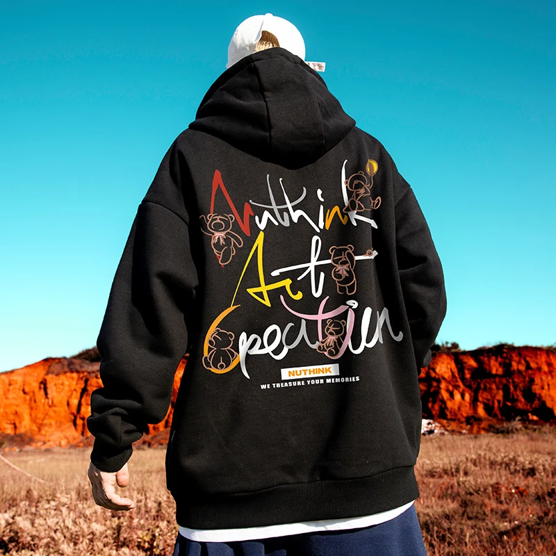 

Новая для взрослых и мужчин с рисунком граффити, осень-зима, повседневная, спортивная, простая, повседневная, в стиле Харадзюку, уличная, теплая толстовка с капюшоном