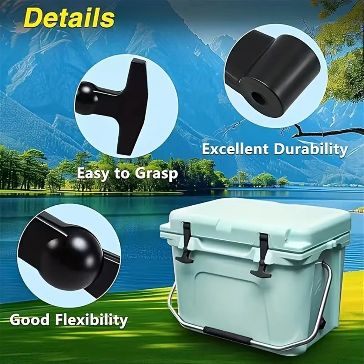 8Pcs Cooler Replacements for Coolers, Rubber Cooler Cooler Accessories