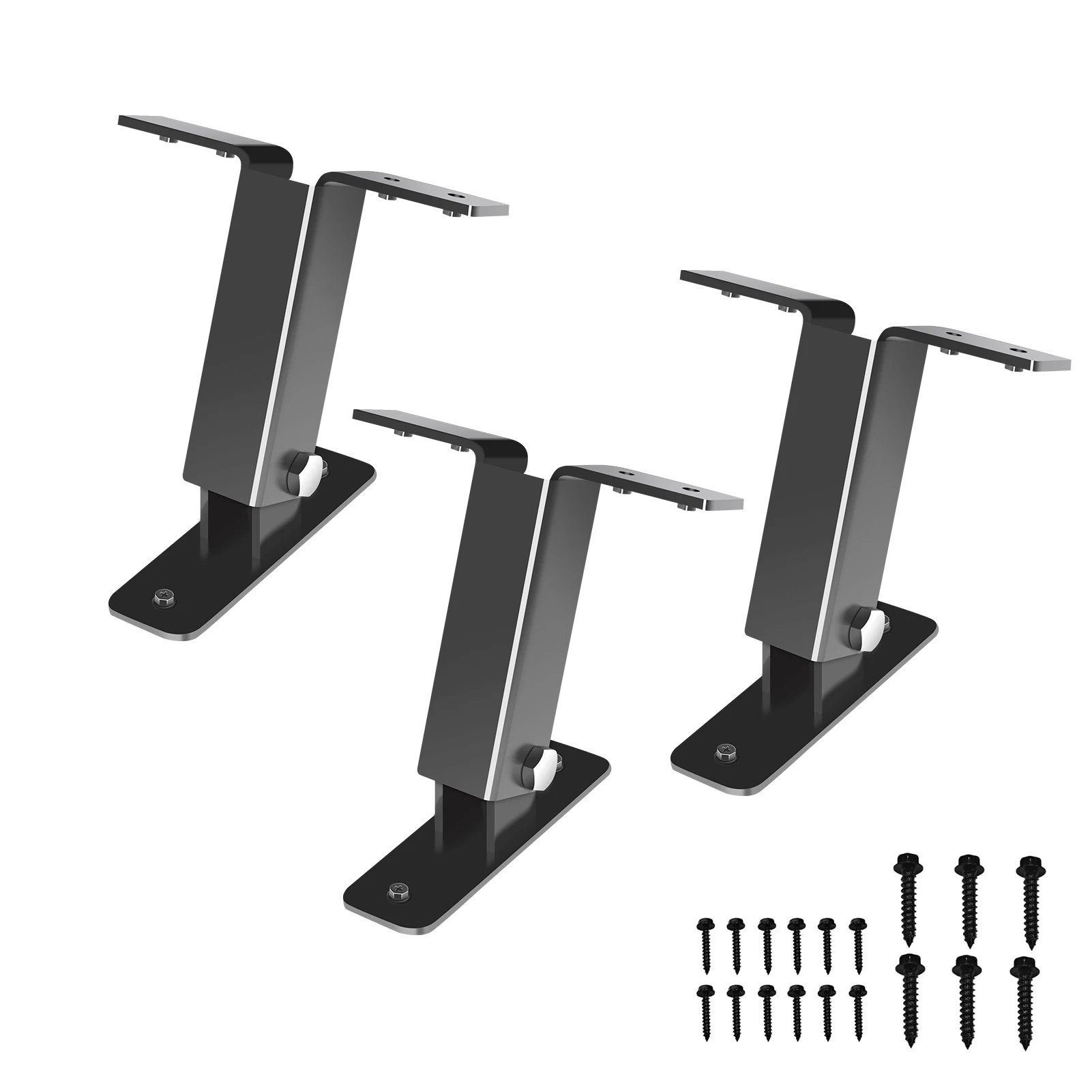 

Roof Riser Bracket Rustproof Gazebo Beam Bracket 3 Pieces Adjustable Angle Waterproof Pergola Kit
