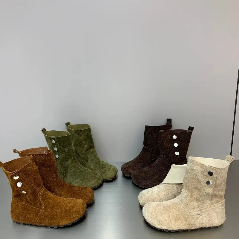 Women Simple Hot Selling High-quality Ankle Boots Casual New Shoes Elegant 2025 Winter Fashion Walking Trend Boot Woman
