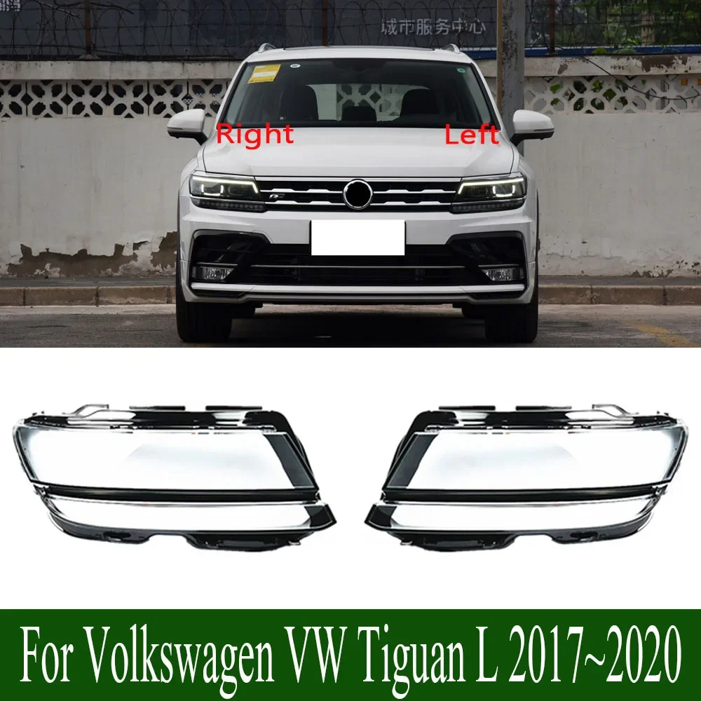 

For Volkswagen VW Tiguan L 2017~2020 Transparent Headlight Cover Lens Headlamp Shell Replace Original Lampshade Plexiglass