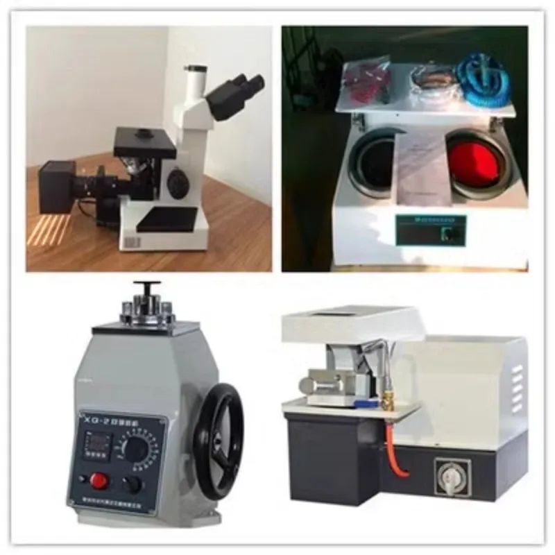 Fully automatic metallographic sample double disc grinding and polishing, manual inlay machine cutting microscope analyzer