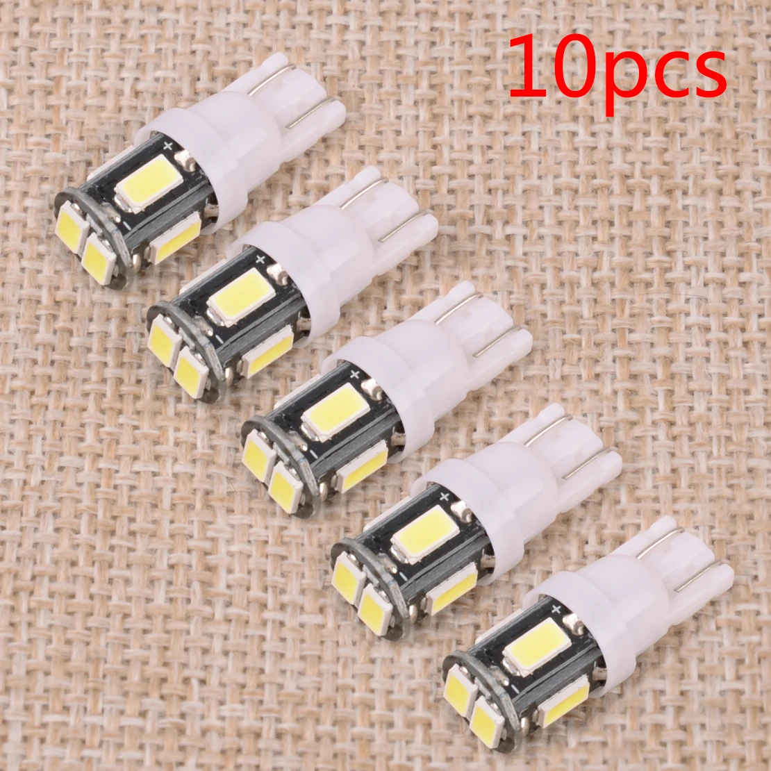 10pcs/Set 24V Universal T10-5630 6SMD Caravan Camper Trailer RV Car Interior Dome Map Wedge LED Light New