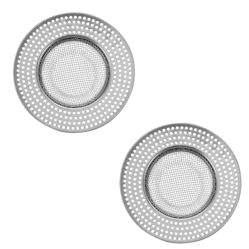 2 قطعة حوض الفولاذ المقاوم للصدأ مصفاة استنزاف الشعر الماسك للمطبخ الحمام دش حوض الاستحمام الغسيل حوض غسيل الصرف الأخدود