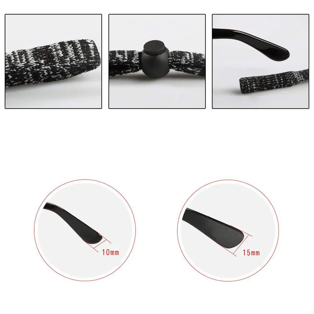 メガネアクセサリー 調整可能 スポーツ用 滑り止め ネックコード 眼鏡ロープ メガネストラップ アイウェアランヤード