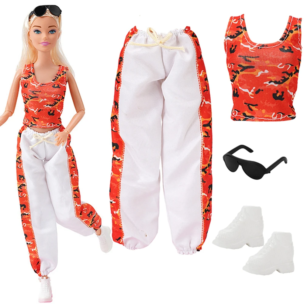 30CM Doll Clothes Sports Suit Tennis Outfit Top+Pants/Skirt Glasses Hats Shoes For 30CM Doll,Girl DIY Toys Festival Gifts