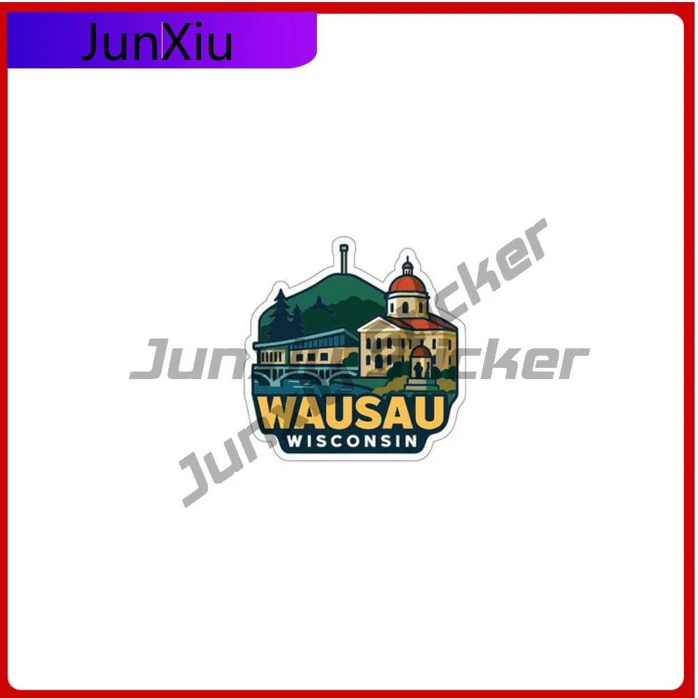

Wausau Wisconsin City Vacation Sticker Waterproof Exterior Vinyl Decal Custom Decals Motorcycle Truck Pickup Camper Car Body