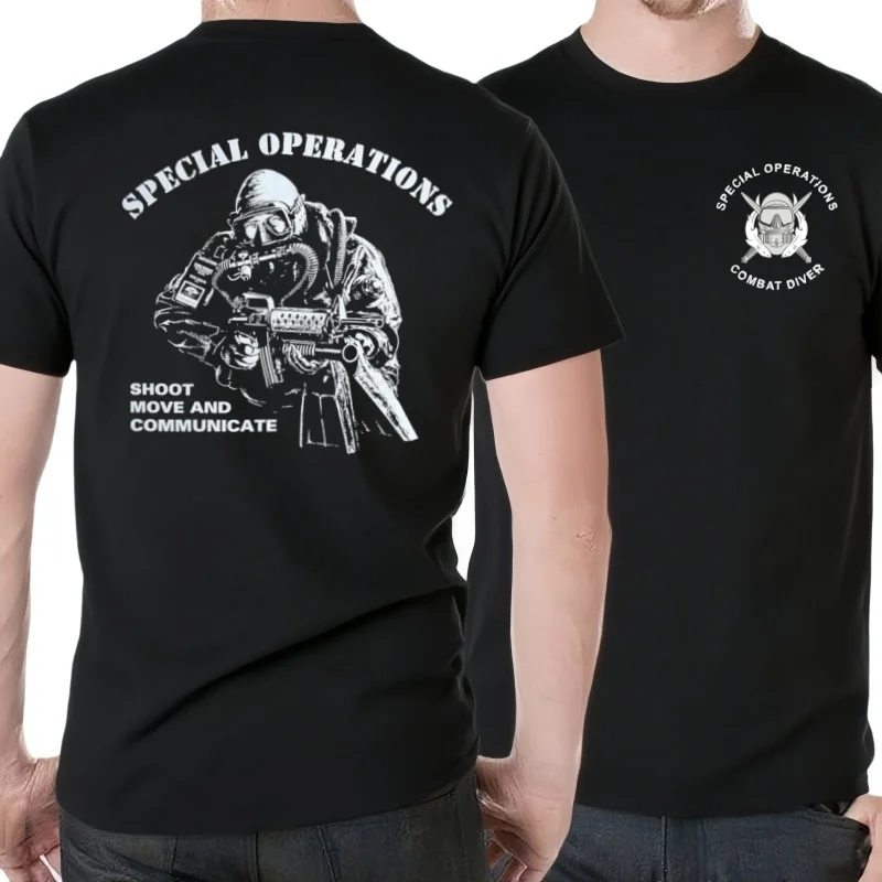 Special Operations Combat Diver T-Shirt 100% Cotton O-Neck Summer Short Sleeve Casual Mens T-shirt Size S-5XL