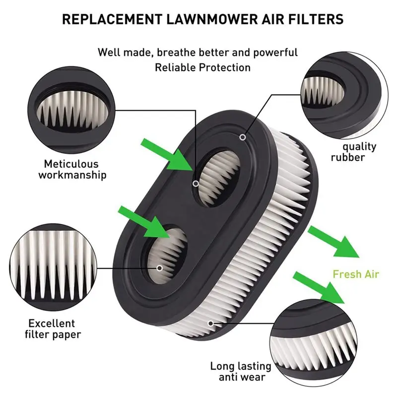 B97A-20Pcs Lawn Mower Air Filter Fit For Briggs For Stratton 593260/798339 Replacement Engine Device Accessory