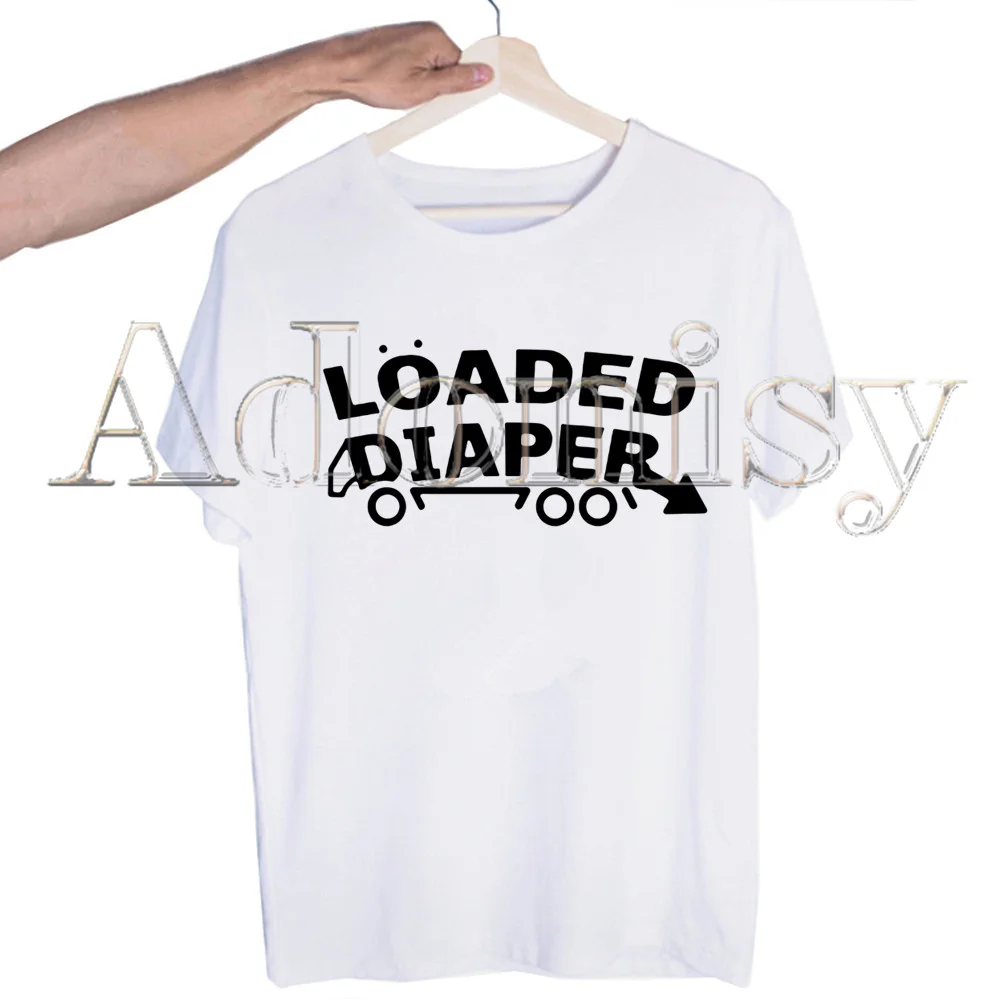 Loaded Diaper Men's Tshirt Cute Printing Shirt Mens Fashion T-Shirt for Men Casual Tops Short Sleeve