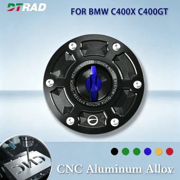 CNC Aluminum Alloy Fuel Tank Cover Keyless Opening Gas Cap For BMW C400X C400GT 2018-2019 Motorcycle Accessories