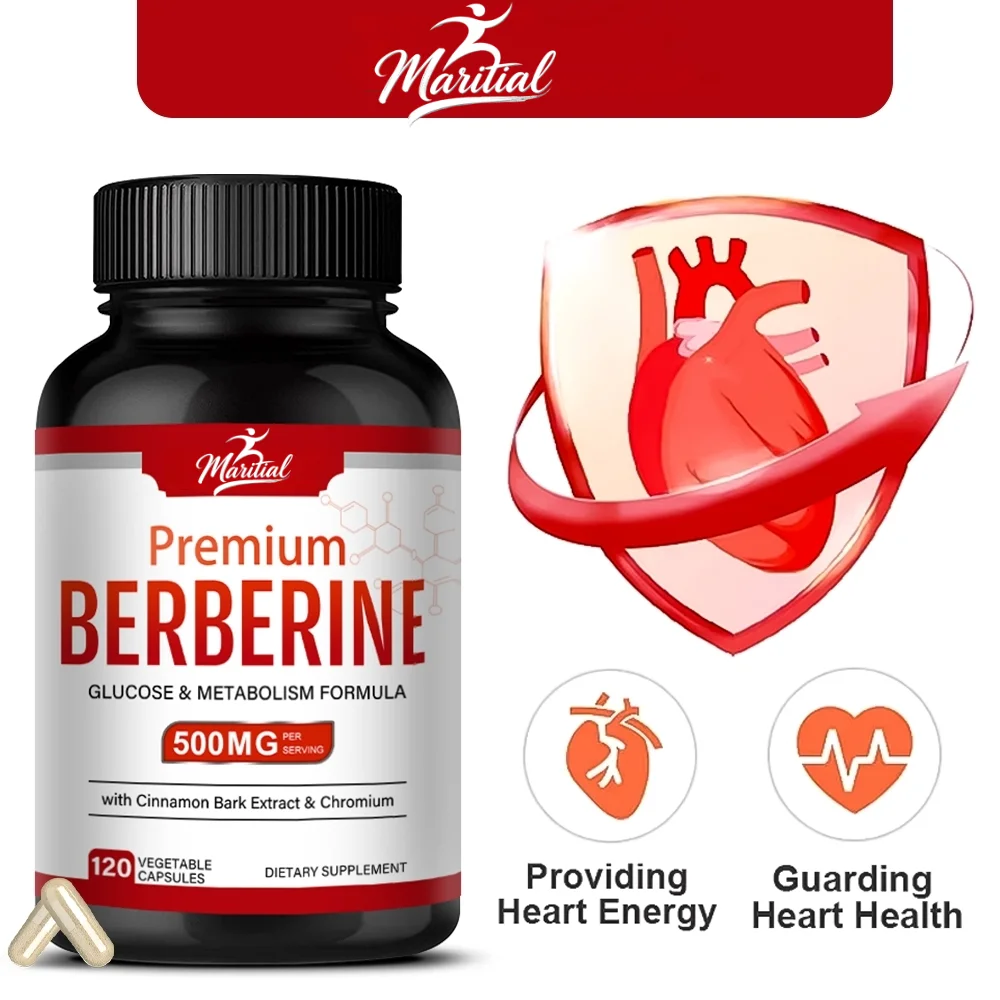 Berberine Capsules - Support Overall and Immune Function, Promote Digestion, Enhance Energy, Anti-oxidant and Anti-aging