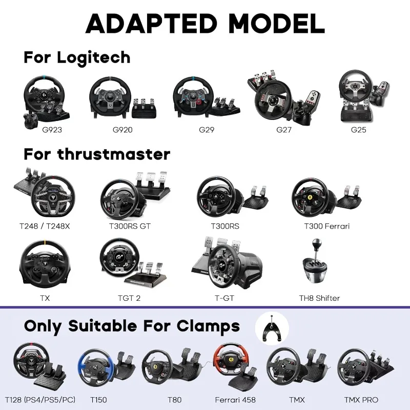 Racing Simulator Cockpit for G920 G29 G923, Foldable Racing Simulator for Thrustmaster T248X T248 T300 T150 458