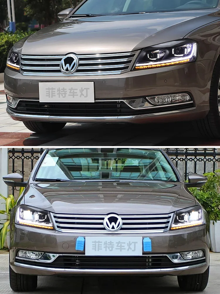 For VW Passat B7 Headlights 2012-2016 LED Headlight DRL Hid Head Lamp Angel Eye Bi Xenon Beam Accessories