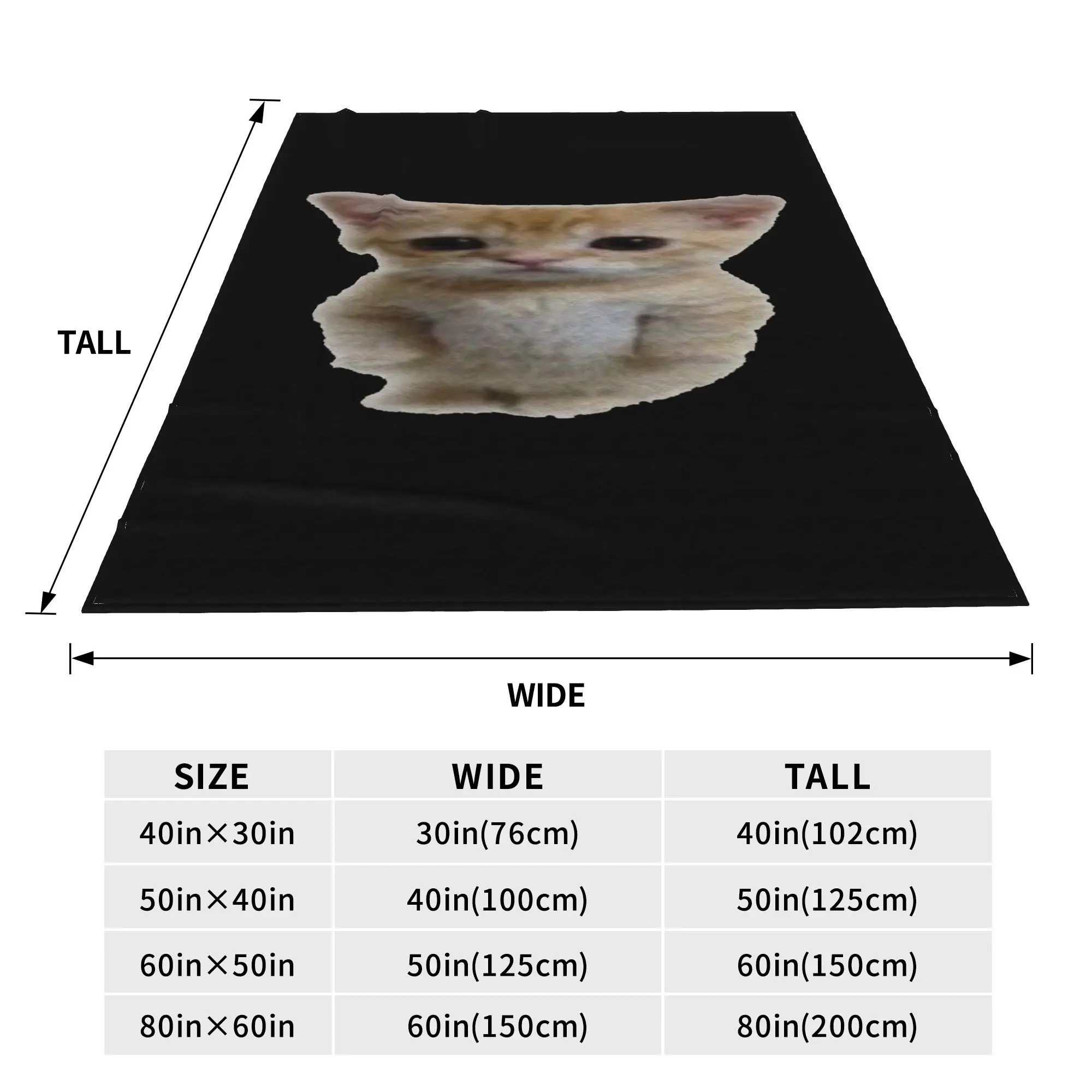 El Gato  Standing Cat Meme Blanket Soft Warm Flannel Throw Blanket Bedspread for Bed Living room Picnic Travel Home Sofa
