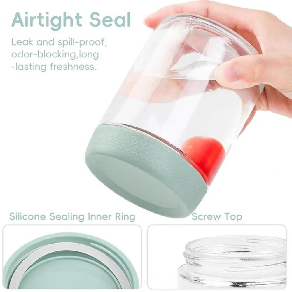 جرة ميسون مع جرة بودنغ محكمة الغلق مع غطاء لولبي برطمانات ميسون زجاجية مانعة للتسرب مع أكمام سيليكون محكمة الغلق طوال الليل #5