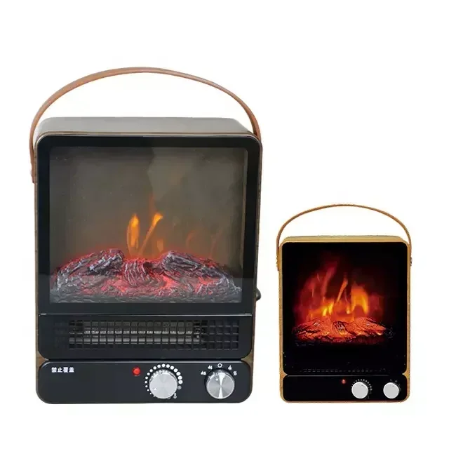 Fireplace Heater Home Touch Control Desktop Mini Electric Warmer Machine Winter Stove Radiator Hot Air Blower