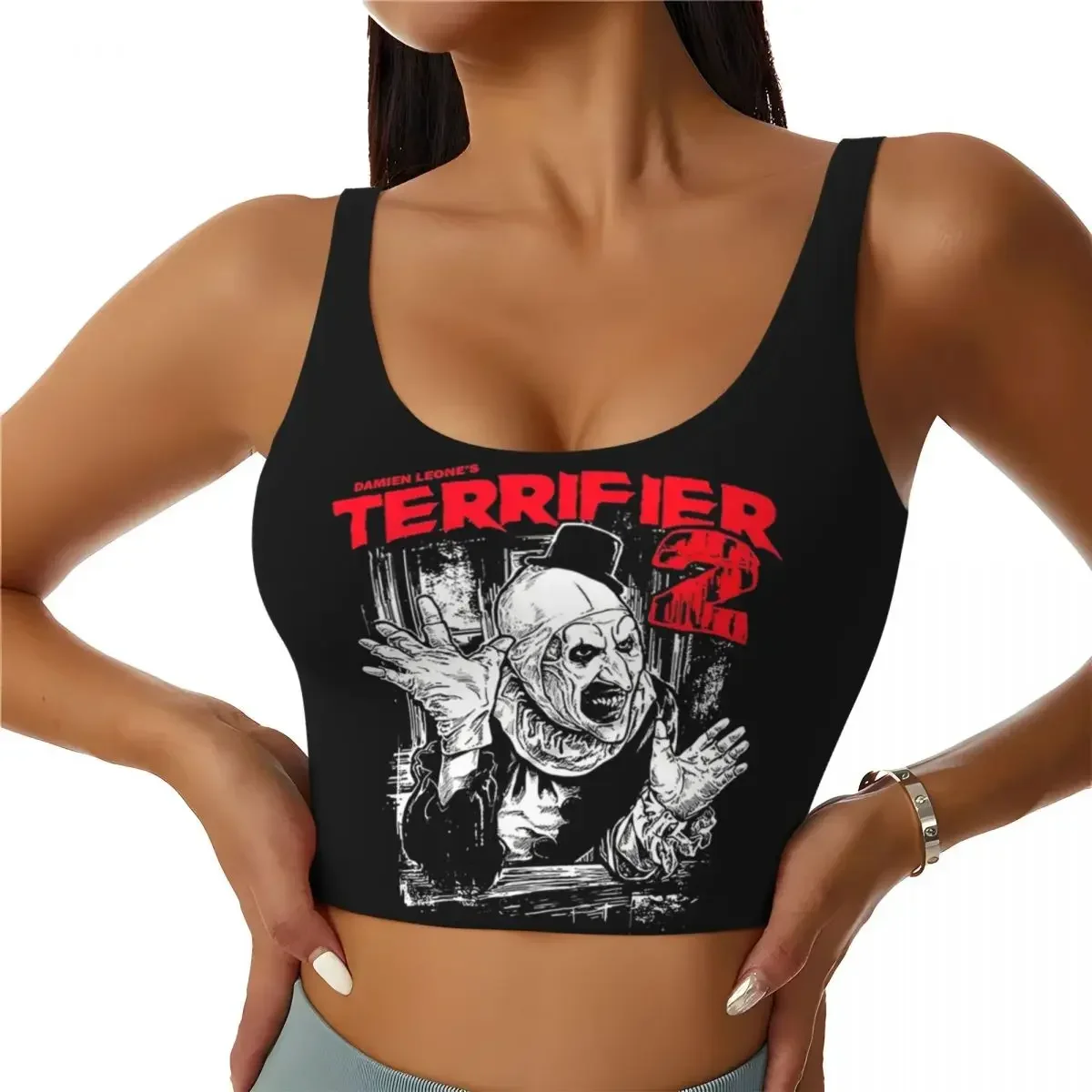 

Custom Terrifier High Impact Sports Bras Women Seamless Workout Yoga Crop Tank Tops