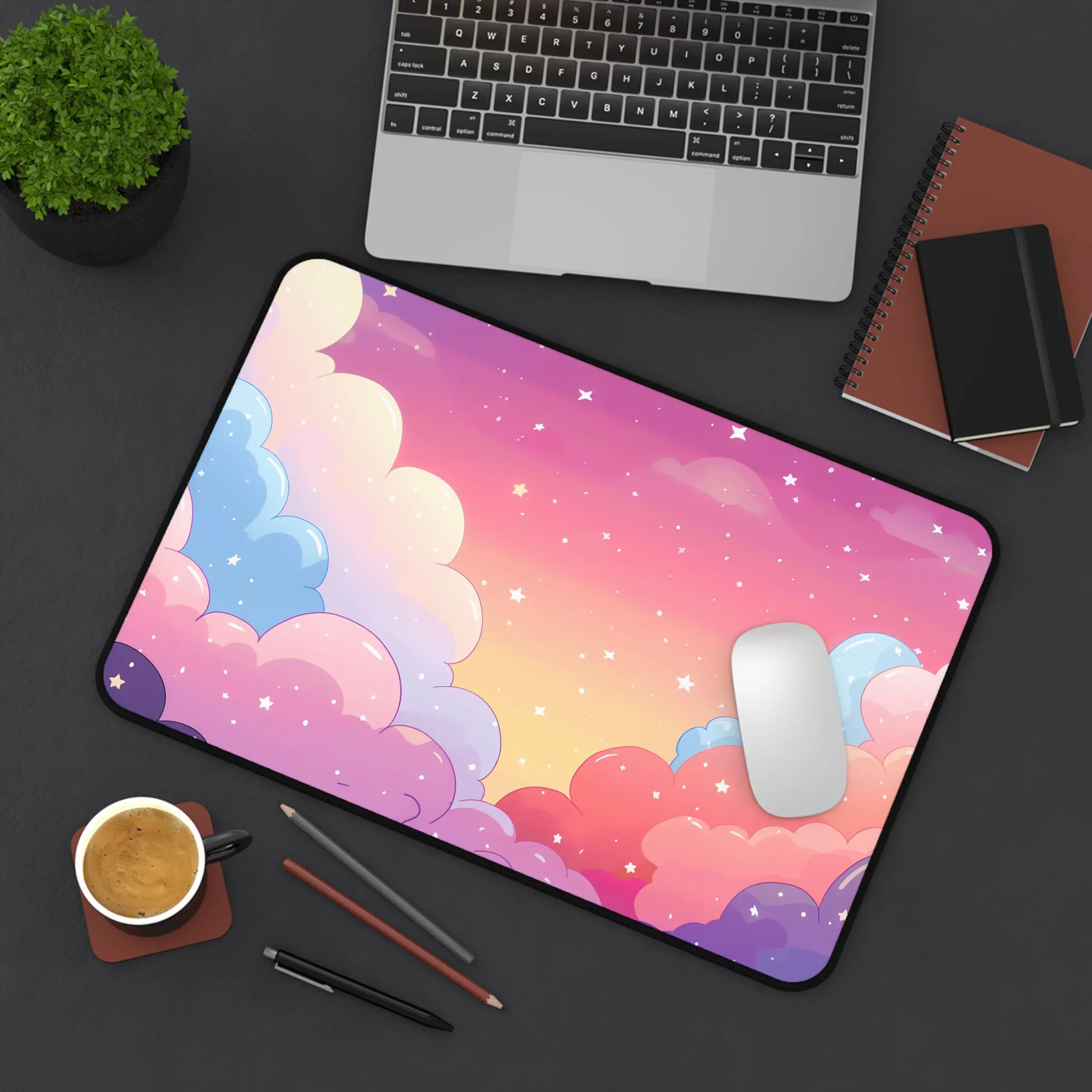 Cloud Scenery Deskmat, Anime Style, A Soothing Desktop Decoration, Non-slip and Waterproof Mouse Pad, A Perfect Gift for Friends