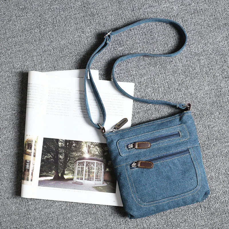 Denim Shoulder Bag Handbags Matching Jeans Youthful College Style Women Crossbody Bag Female Messenger Bag Tote Pouch