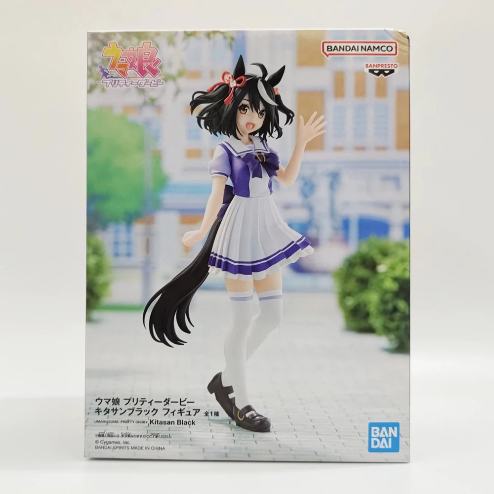 Original Original BANDAI BANPRESTO Uma Musume Pretty Derby Kitasan Schwarz Anime Figur Boxed Premium Tisch Ornament Modell Spielzeug Geschenk