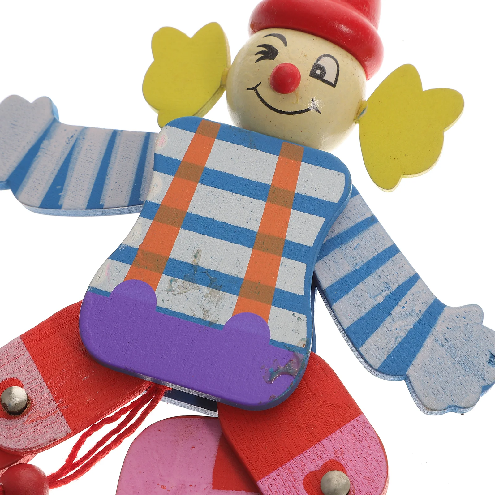 

2Pcs Marionettes Puppet Pull String Clown Wooden Clown Puppets Kids Interactive Finger Flexibility Fun Family Show