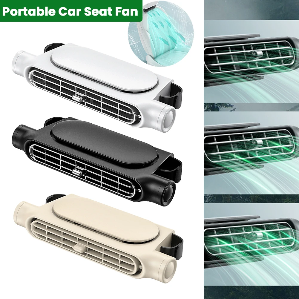 

Портативный автомобильный вентилятор для шеи, 3 скорости, регулируемый, для охлаждения подголовников, питание от USB, для передних и задних пассажирских сидений