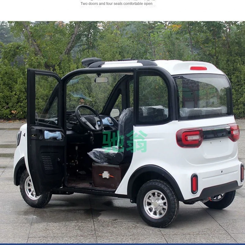 LKJ electric four wheeled vehicle for small women to pick up and drop off children, new energy old man