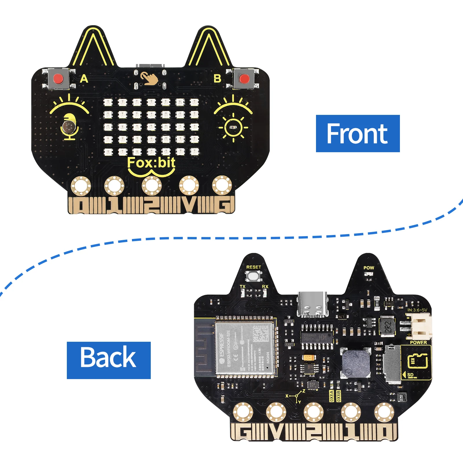 Keyestuido Foxbit Go Development Kit For Arduino ESP32-D0WDQ6 Microcontroller Chip Support Wi-Fi and Bluetooth