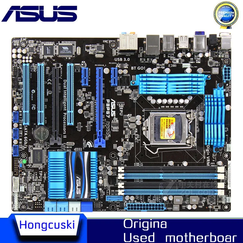 

Оригинальная материнская плата для ASUS P8P67 P67, DDR3 LGA 1155, 32 ГБ USB2,0 USB3.0 SATA3.0, настольная материнская плата