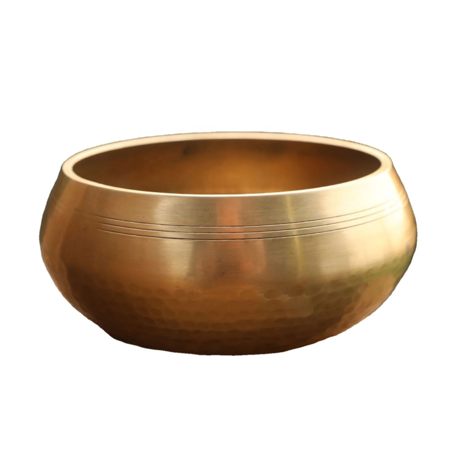 Chinese Antique High Quality Brass Chime Handicraft Carved Bowl Chakra Healing Tibetan Cooper Singing Bowl