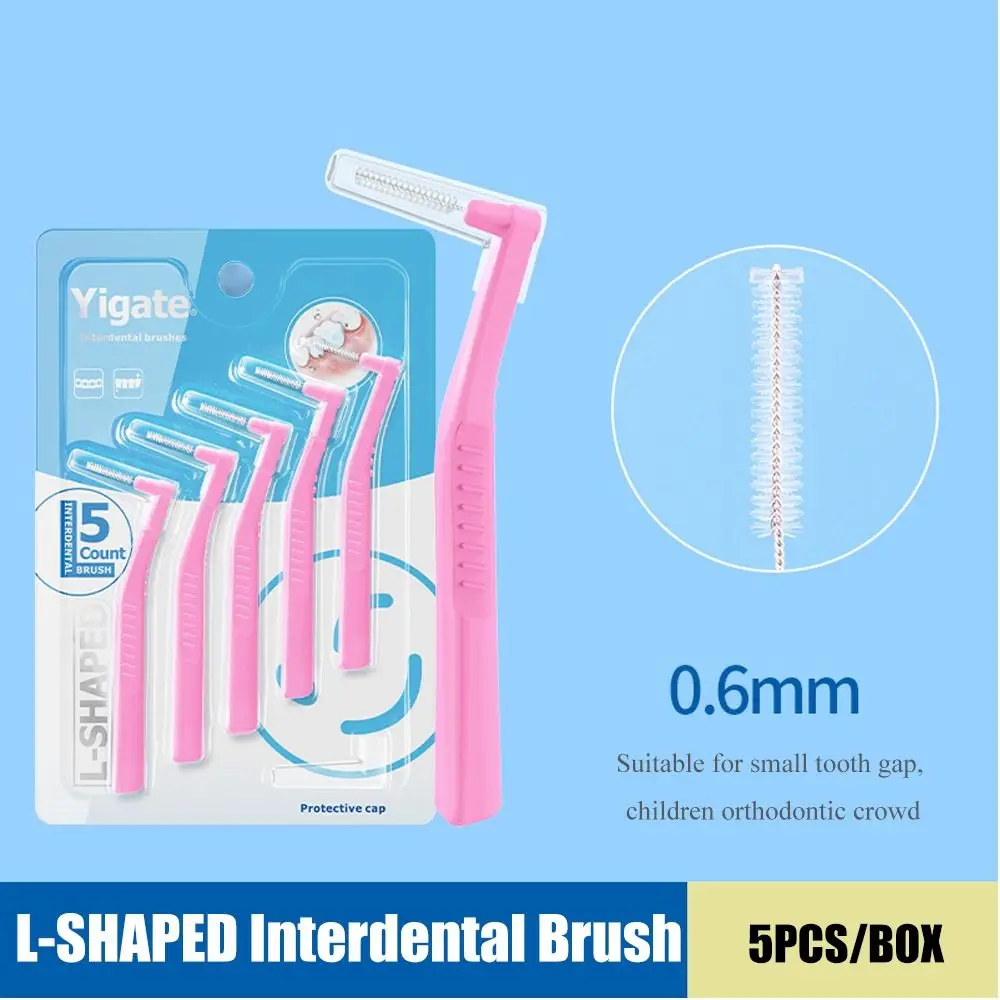 Mini brosse à dents en forme de L, accolades d'orthodontie, brosse interdentaire, soins dentaires sains, nettoyage rapide des dents, fil dentaire, 10 pièces