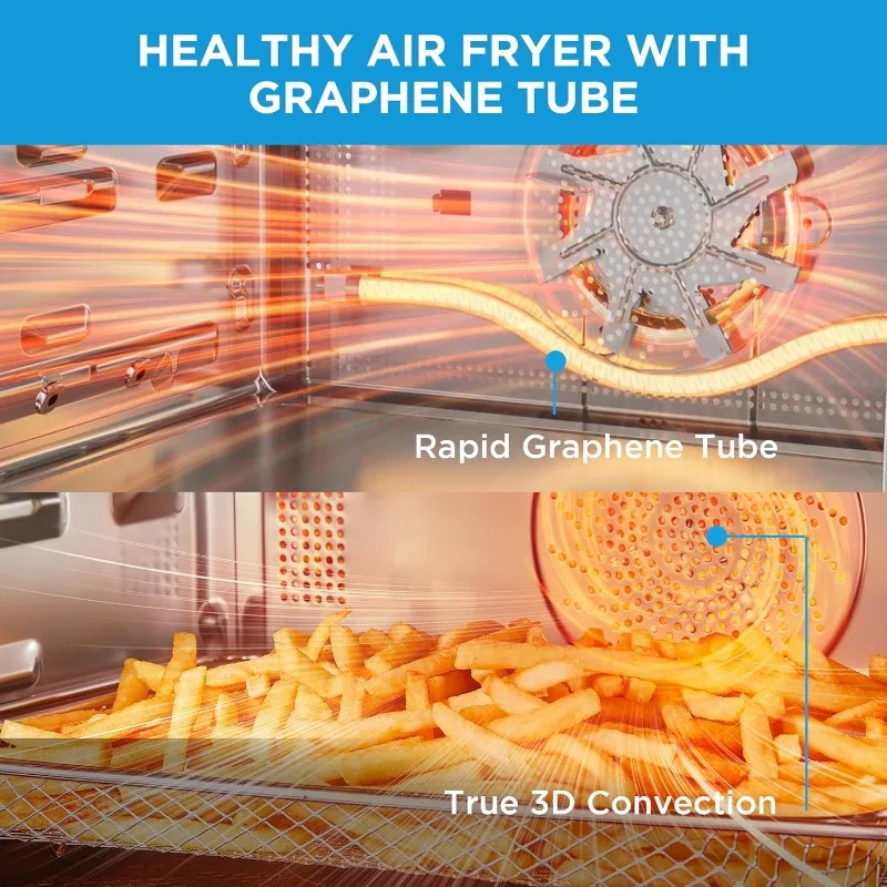 4-in-1 multifunctionele magnetronstoomoven, combo-luchtfriteuse, stoomboot en magnetron, 32 automatische functies, verstelbare stroom